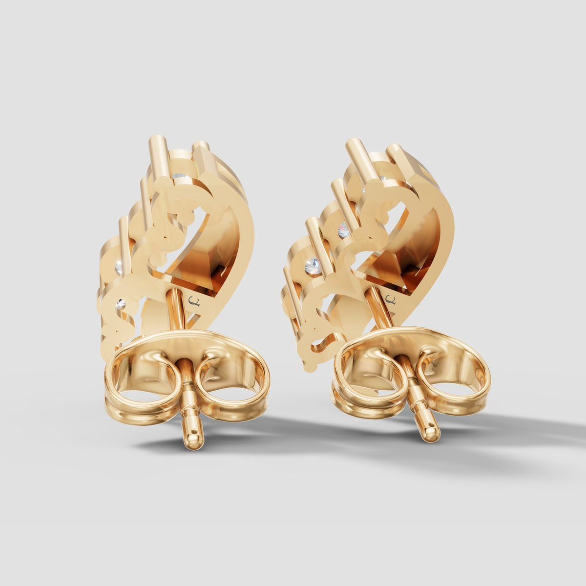 Ondine Wave Climbers in Yellow Gold