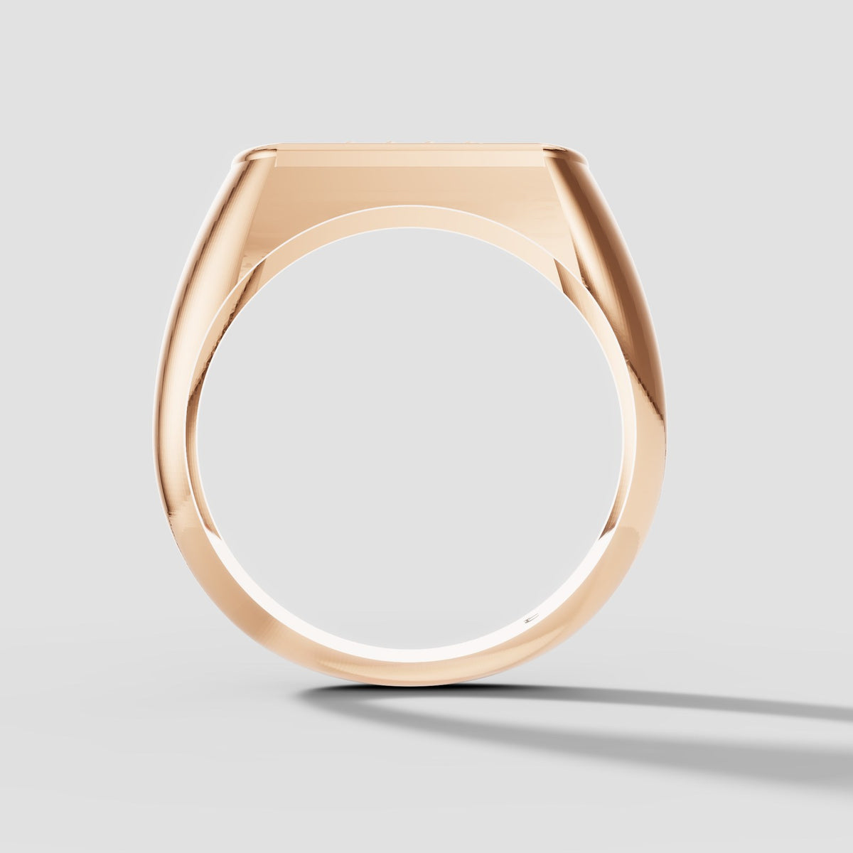 Orion Pave Signet in Rose Gold