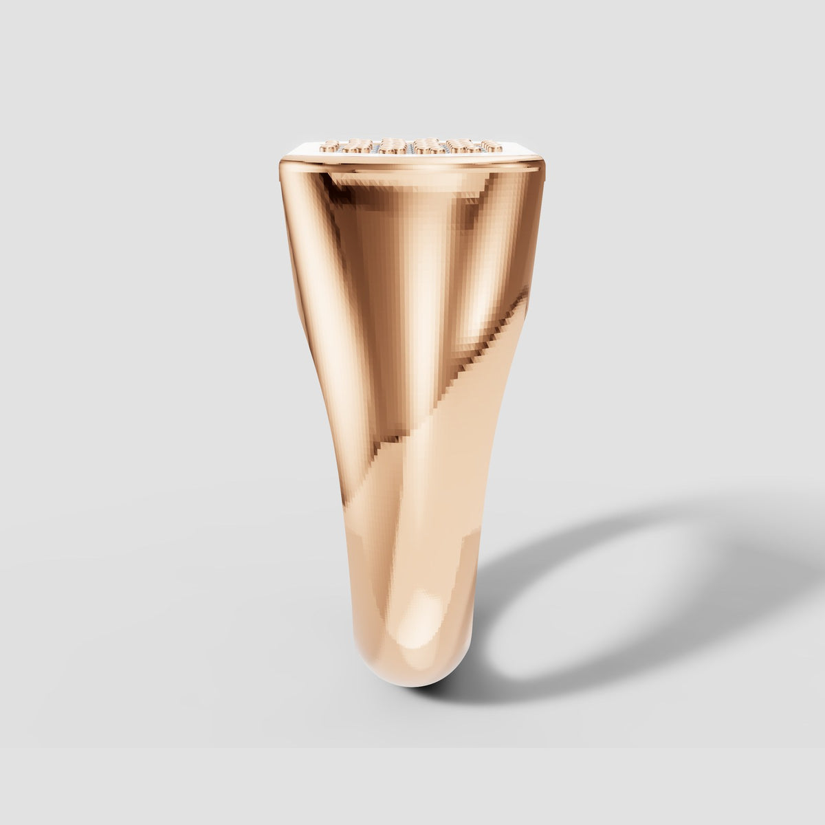 Orion Pave Signet in Rose Gold