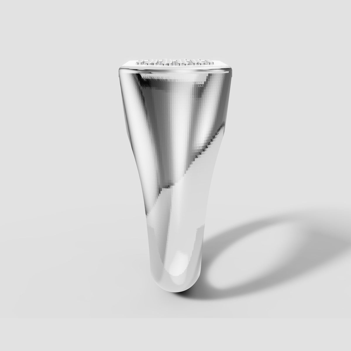 Orion Pave Signet in White Gold