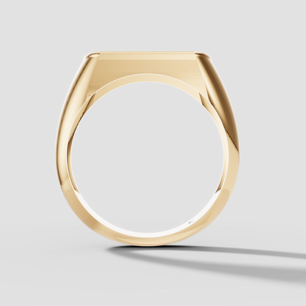 Orion Pave Signet in Yellow Gold