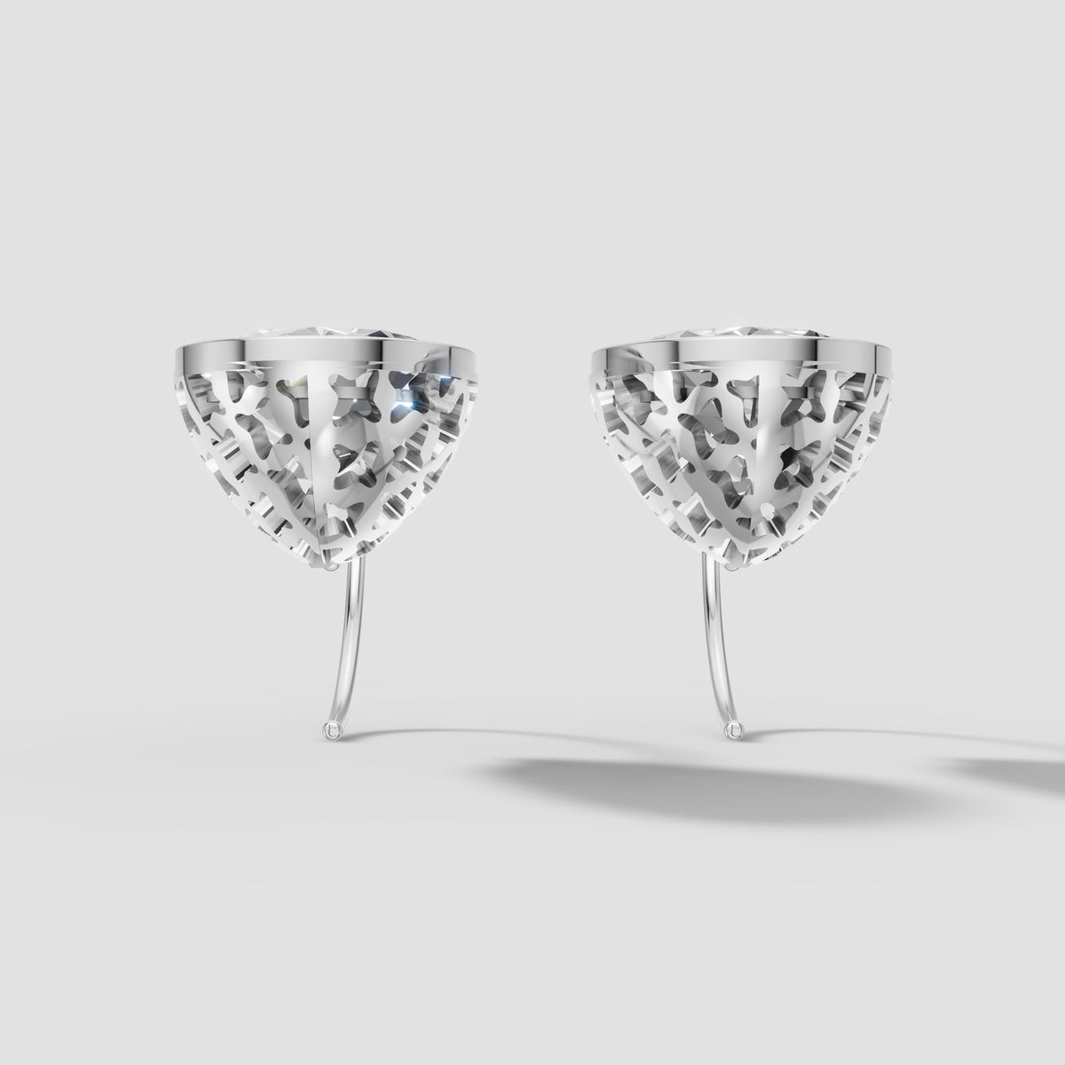 Oval Bezel Drops in White Gold