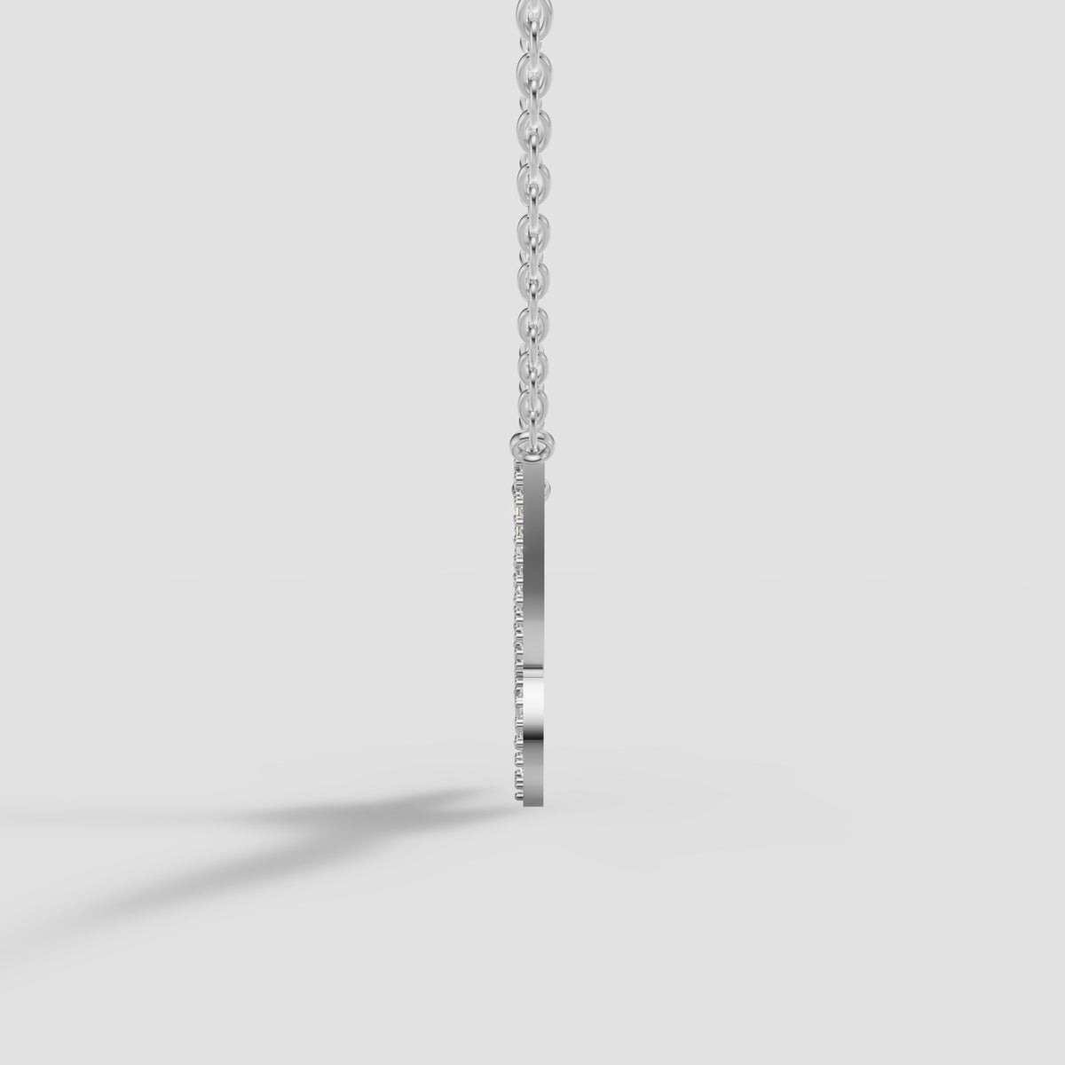 Papillon Butterfly Necklace in White Gold