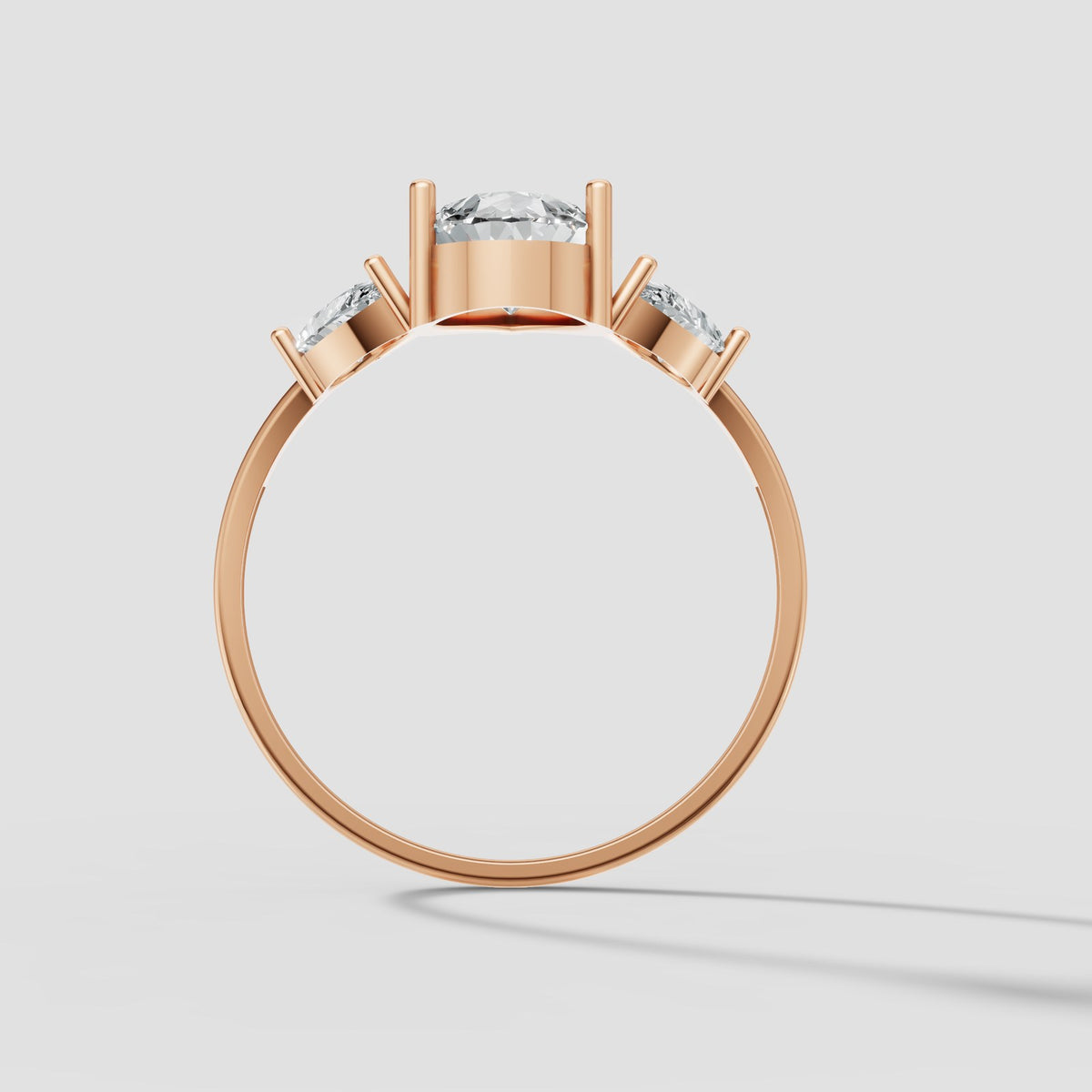 Pia Pear and Marquise Ring in Rose Gold