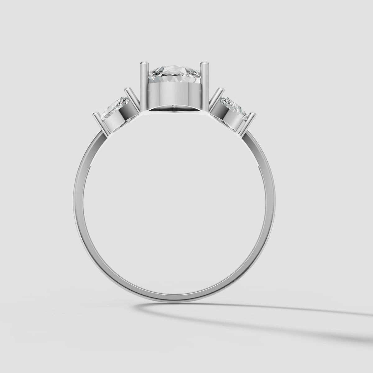 Pia Pear and Marquise Ring in White Gold