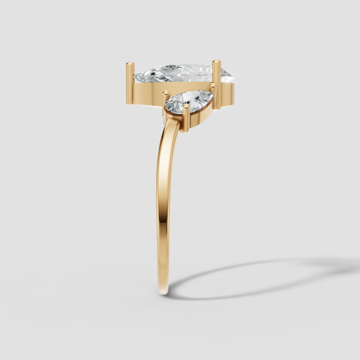 Pia Pear and Marquise Ring in Yellow Gold