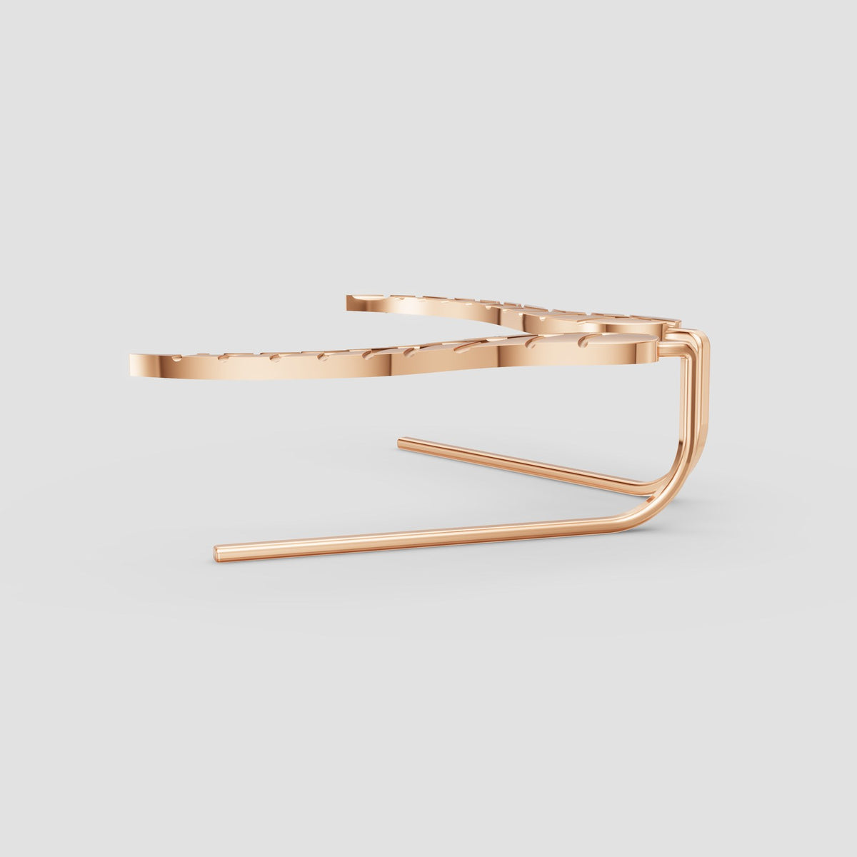 Plume Leaf Ear Climbers in Rose Gold