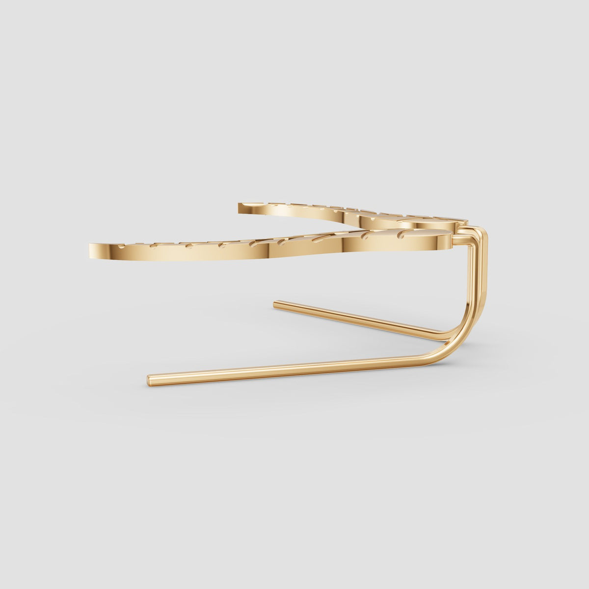 Plume Leaf Ear Climbers in Yellow Gold