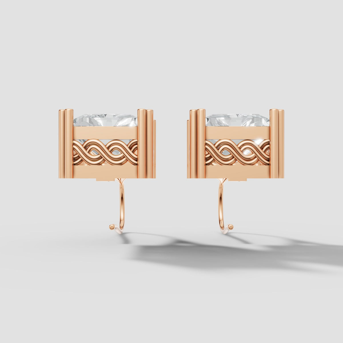 Radiant Filigree Drops in Rose Gold