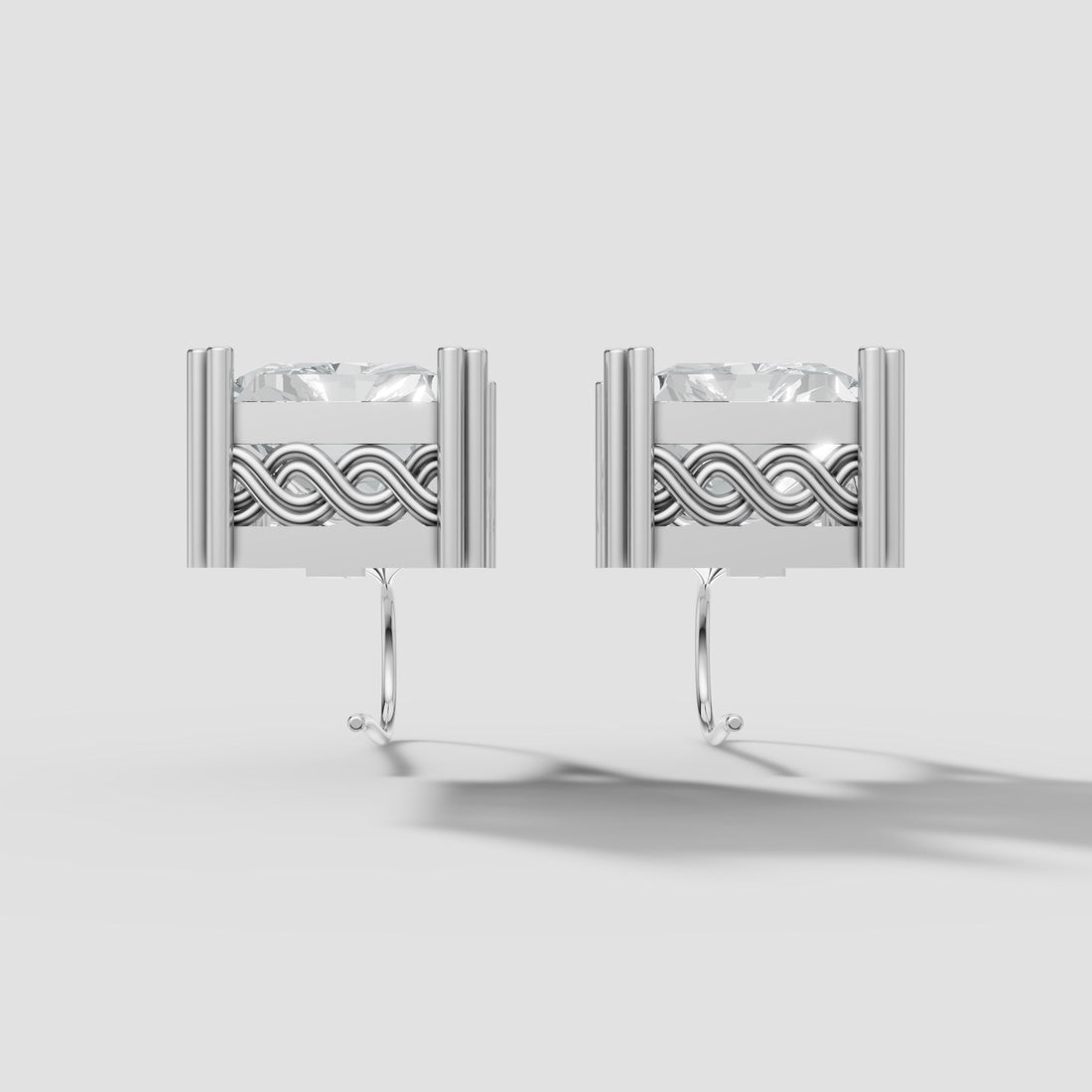 Radiant Filigree Drops in White Gold