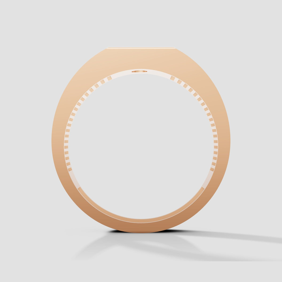 Ronan Ribbed Solitaire in Rose Gold