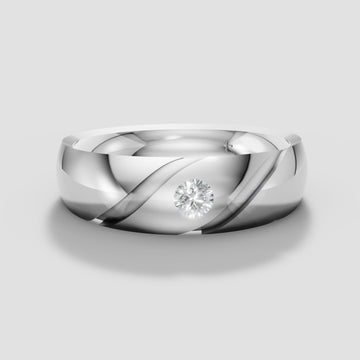 Rowan Flush Set Band in White Gold