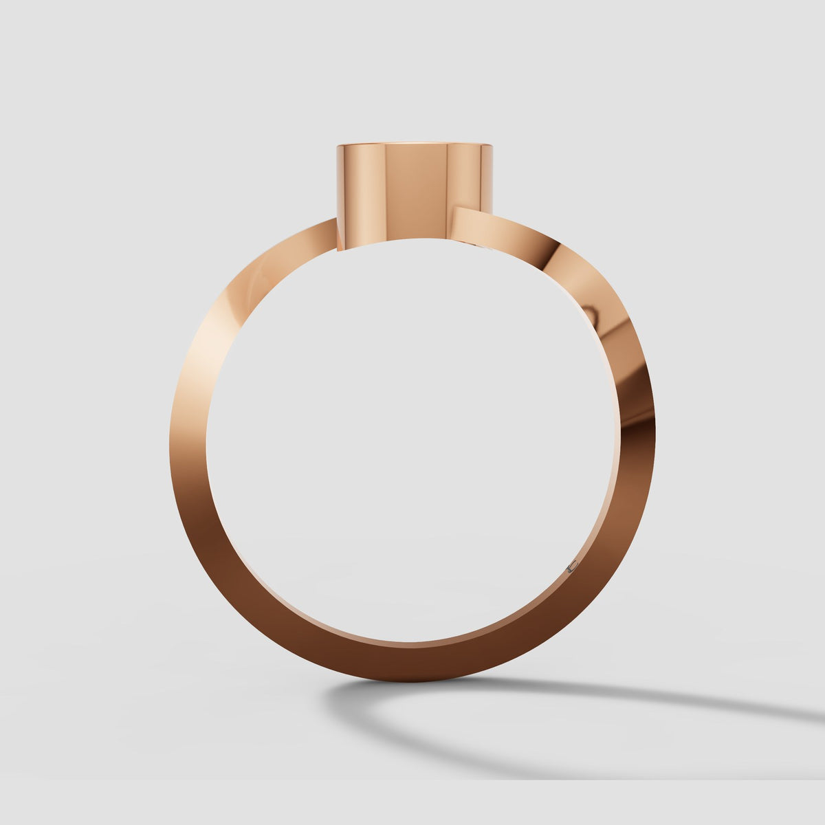 Saskia East West Oval in Rose Gold