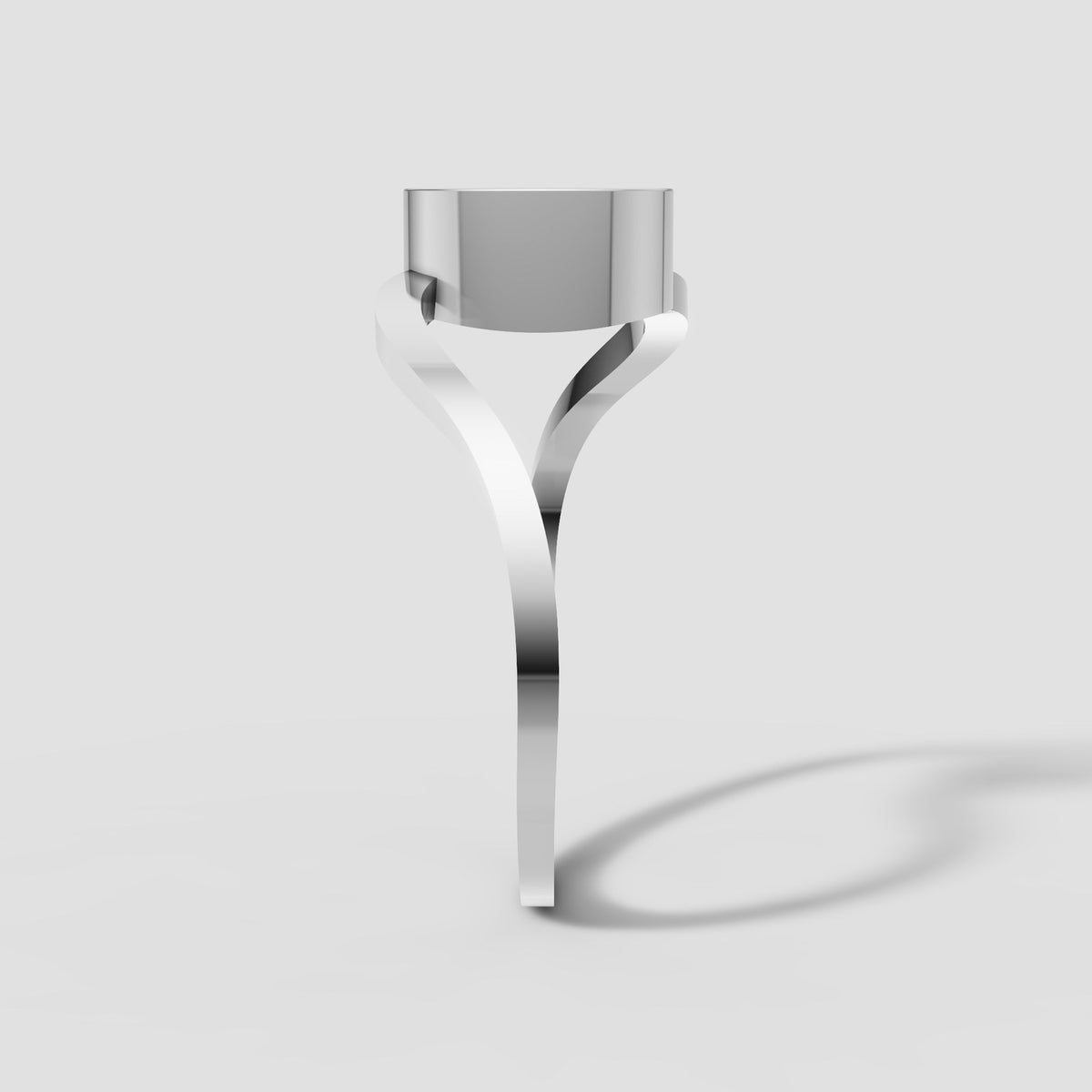 Saskia East West Oval in White Gold