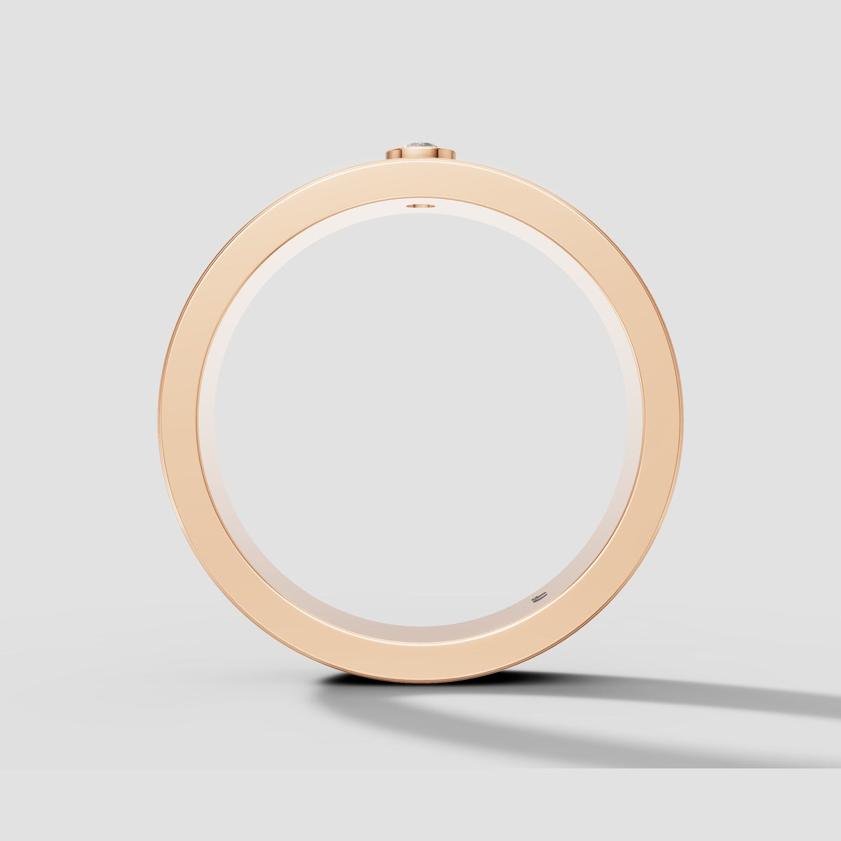 Silas Hammered Band in Rose Gold