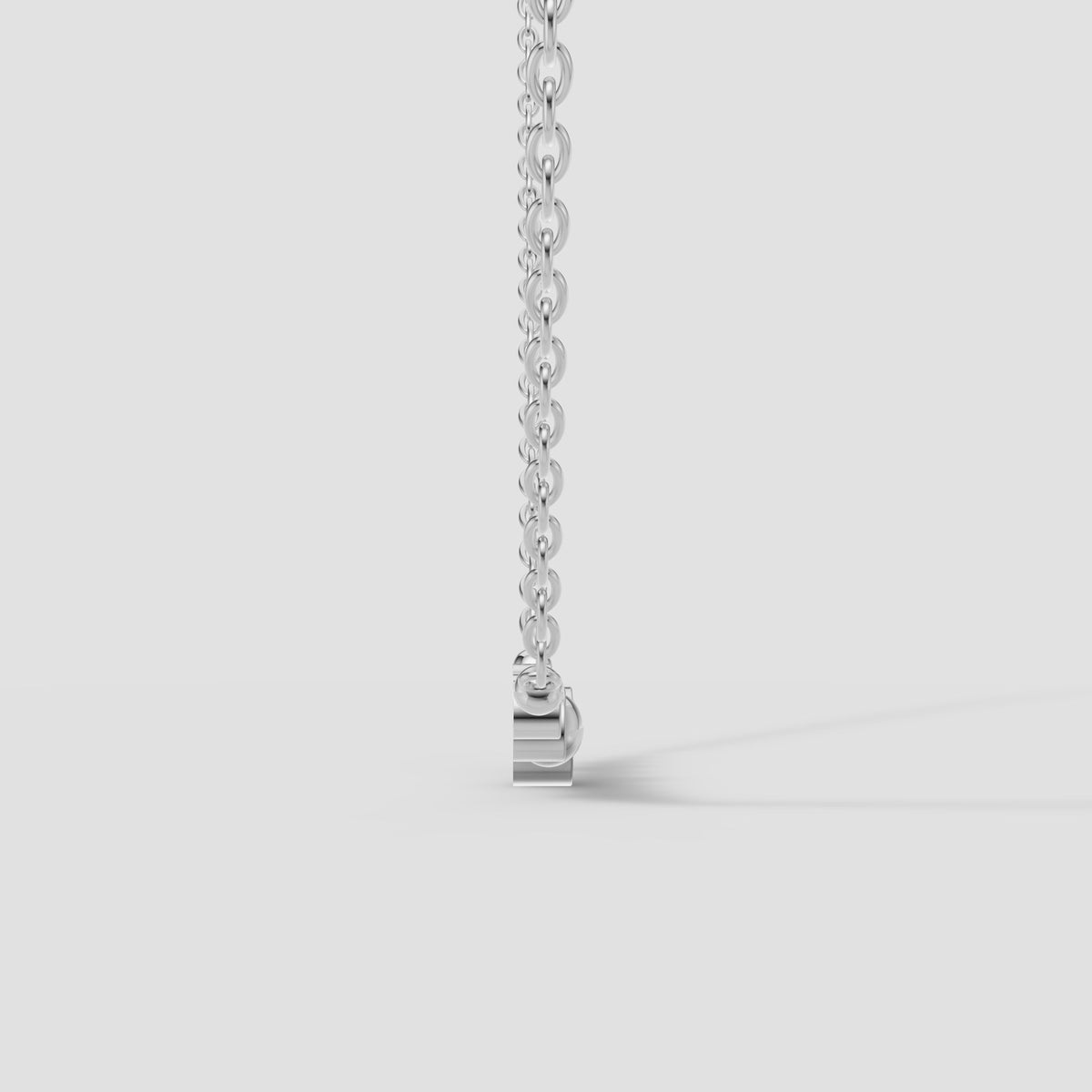 Solene Graduated Bezel Necklace in White Gold