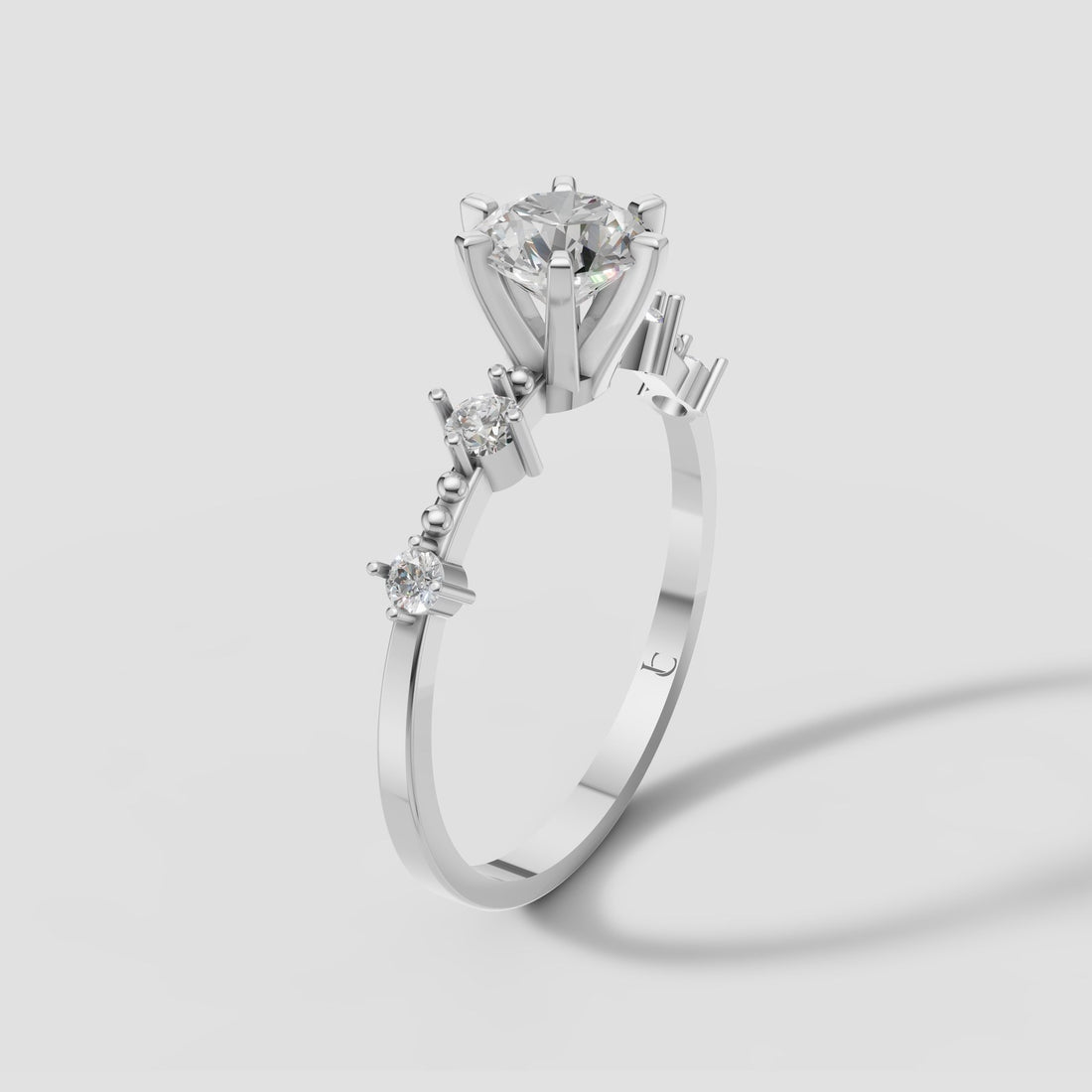 Stella Starlight Ring in White Gold