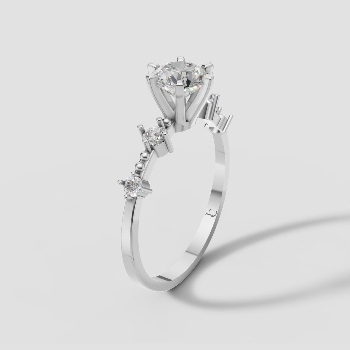 Stella Starlight Ring in White Gold