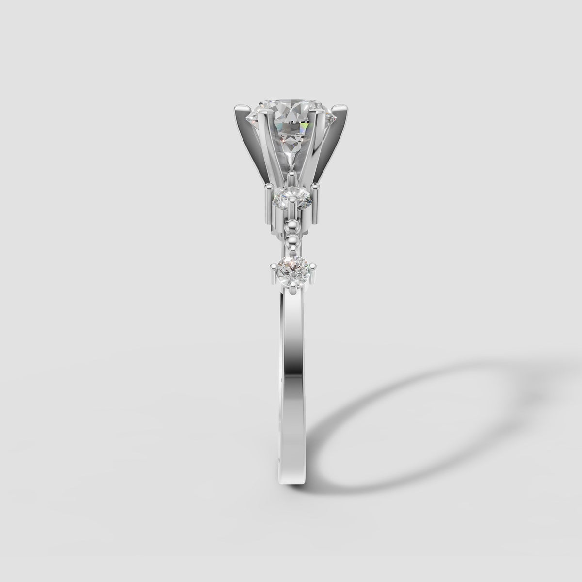 Stella Starlight Ring in White Gold