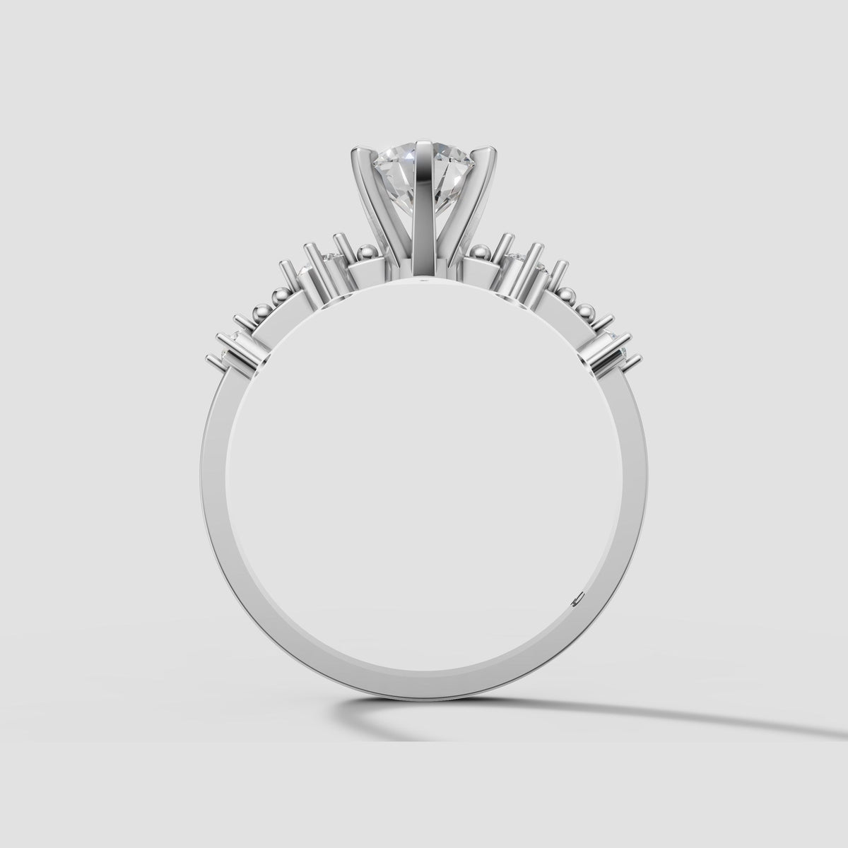 Stella Starlight Ring in White Gold