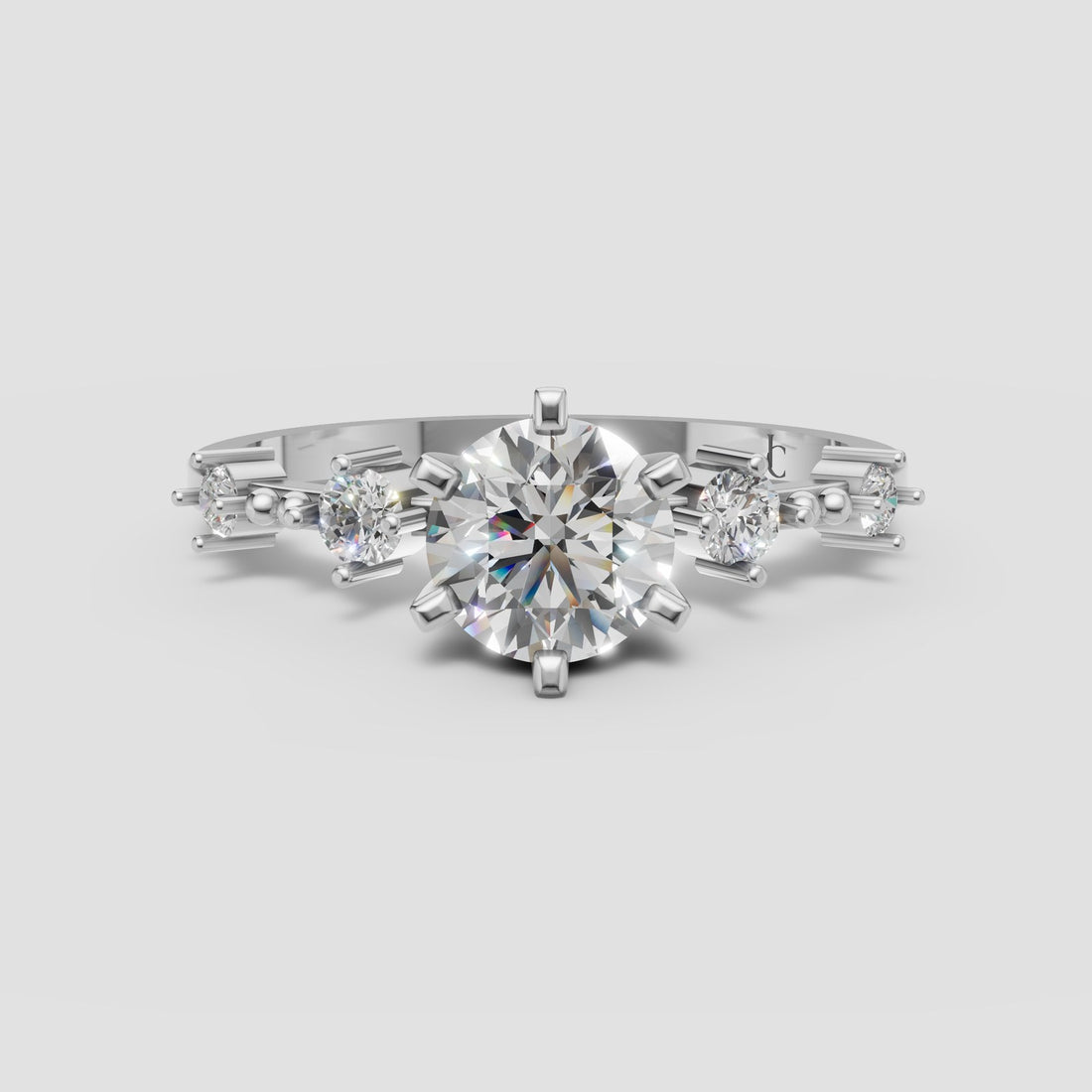 Stella Starlight Ring in White Gold