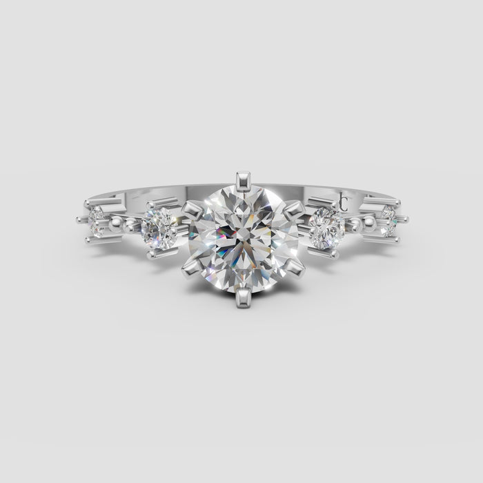 Stella Starlight Ring in White Gold