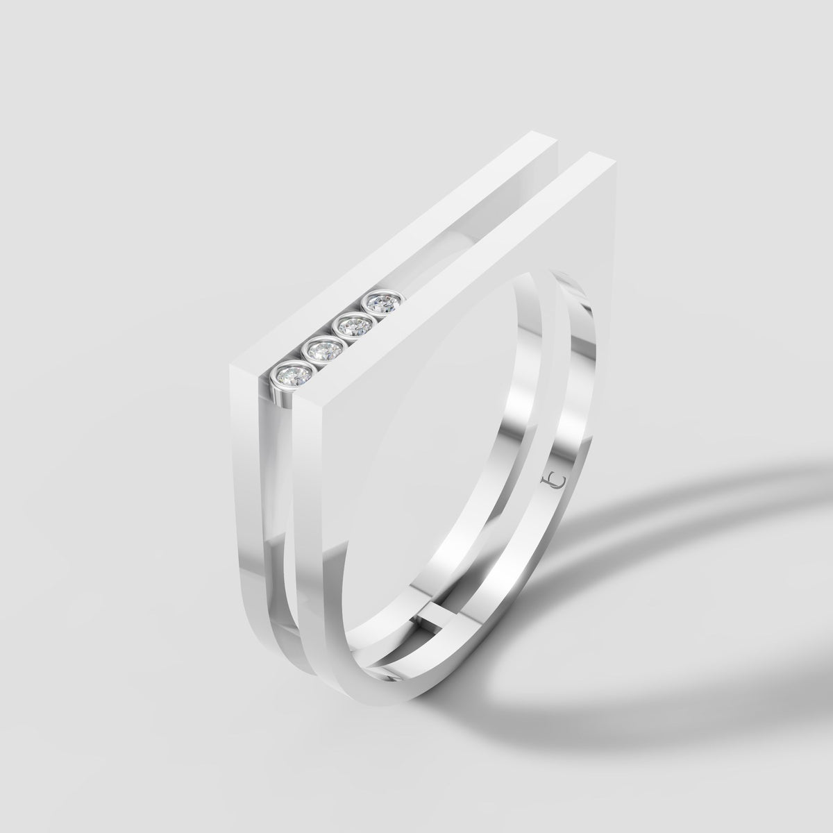 Tessa Bar Band in White Gold