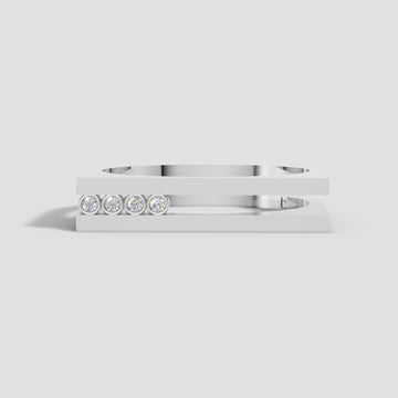 Tessa Bar Band in White Gold