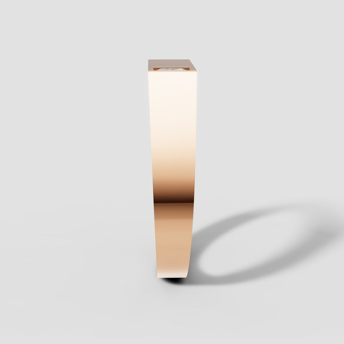 Theo Princess Bar Ring in Rose Gold