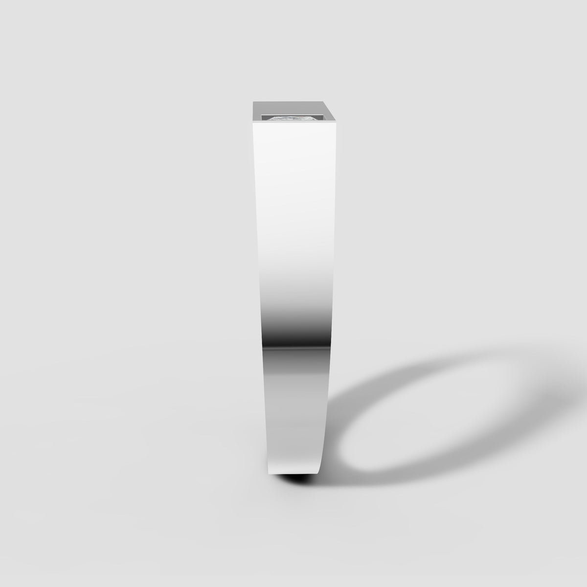 Theo Princess Bar Ring in White Gold