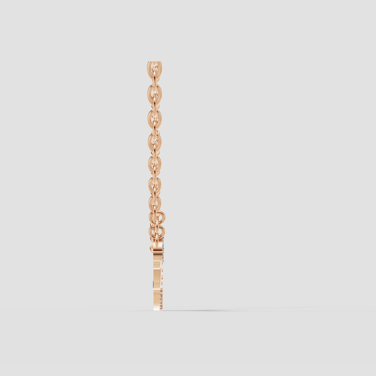 Twin Hearts Necklace in Rose Gold