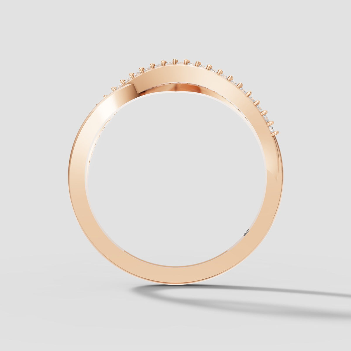 Vela Chevron Stacker in Rose Gold