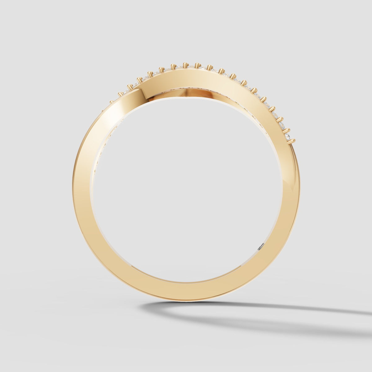 Vela Chevron Stacker in Yellow Gold