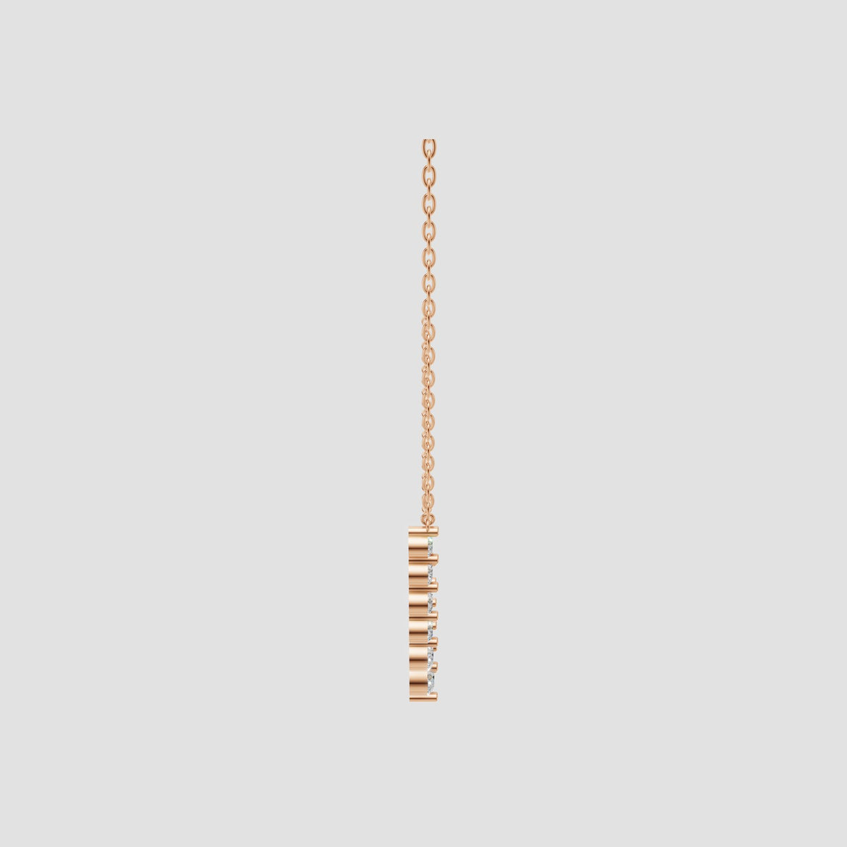 Vienne Graduated V Necklace in Rose Gold