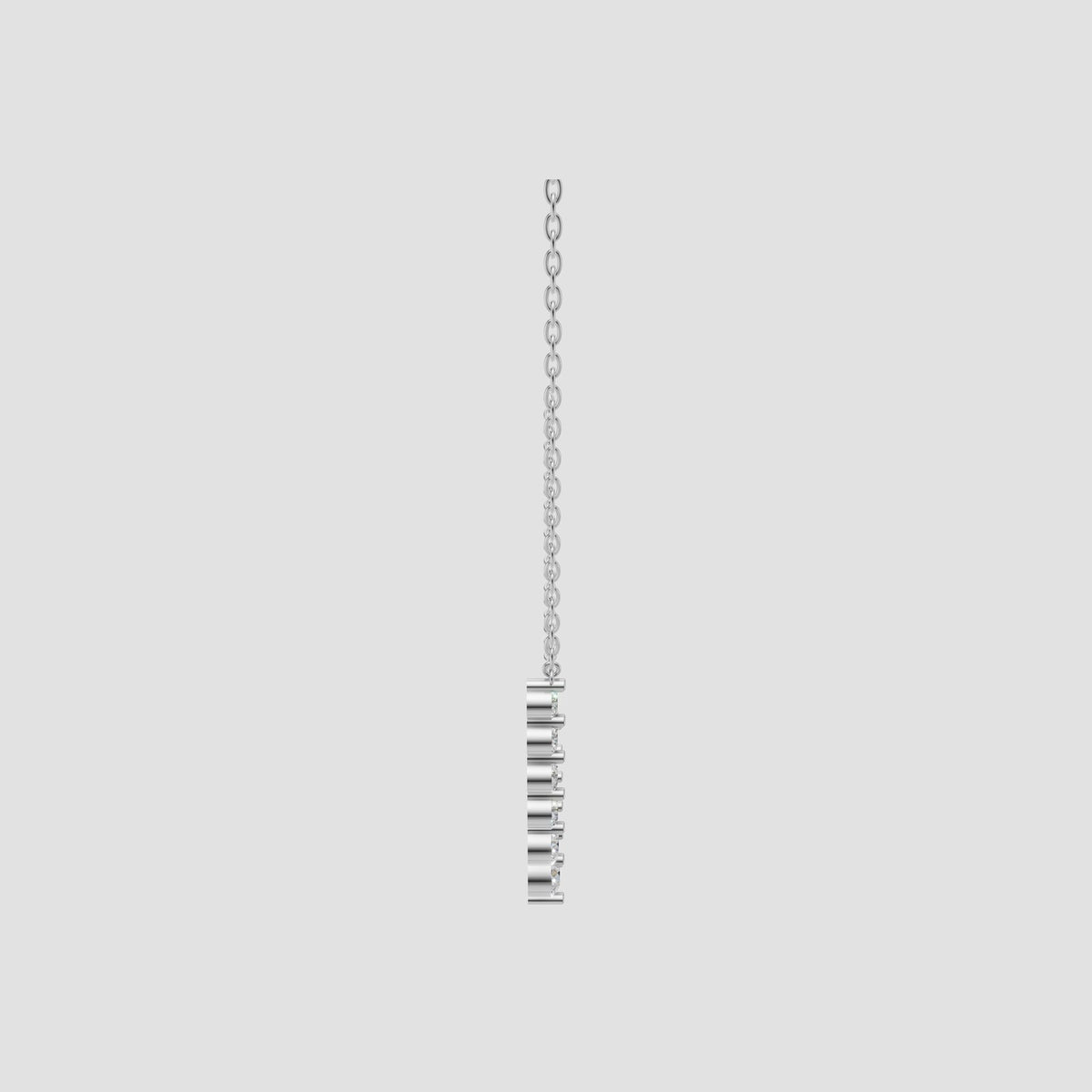 Vienne Graduated V Necklace in White Gold