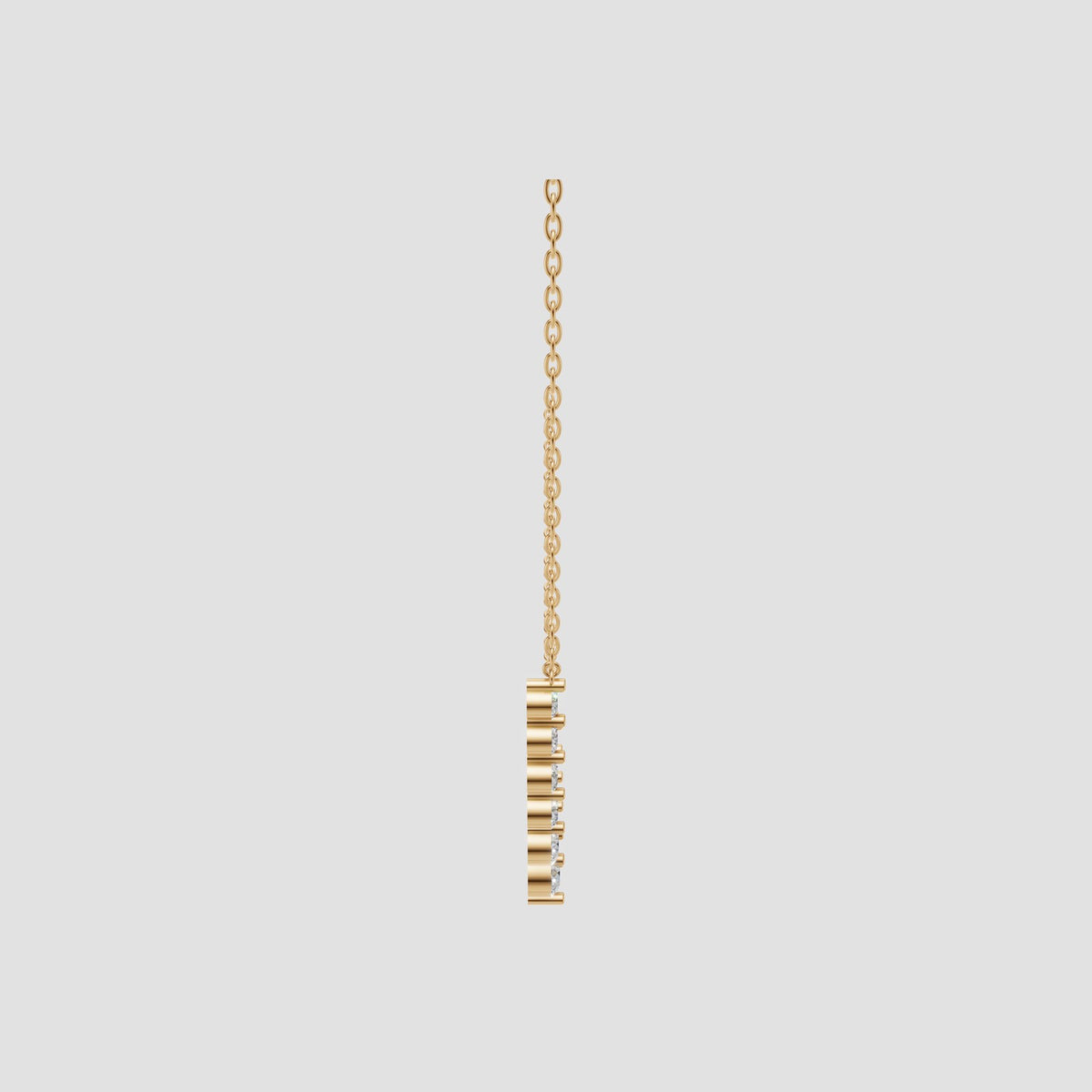Vienne Graduated V Necklace in Yellow Gold