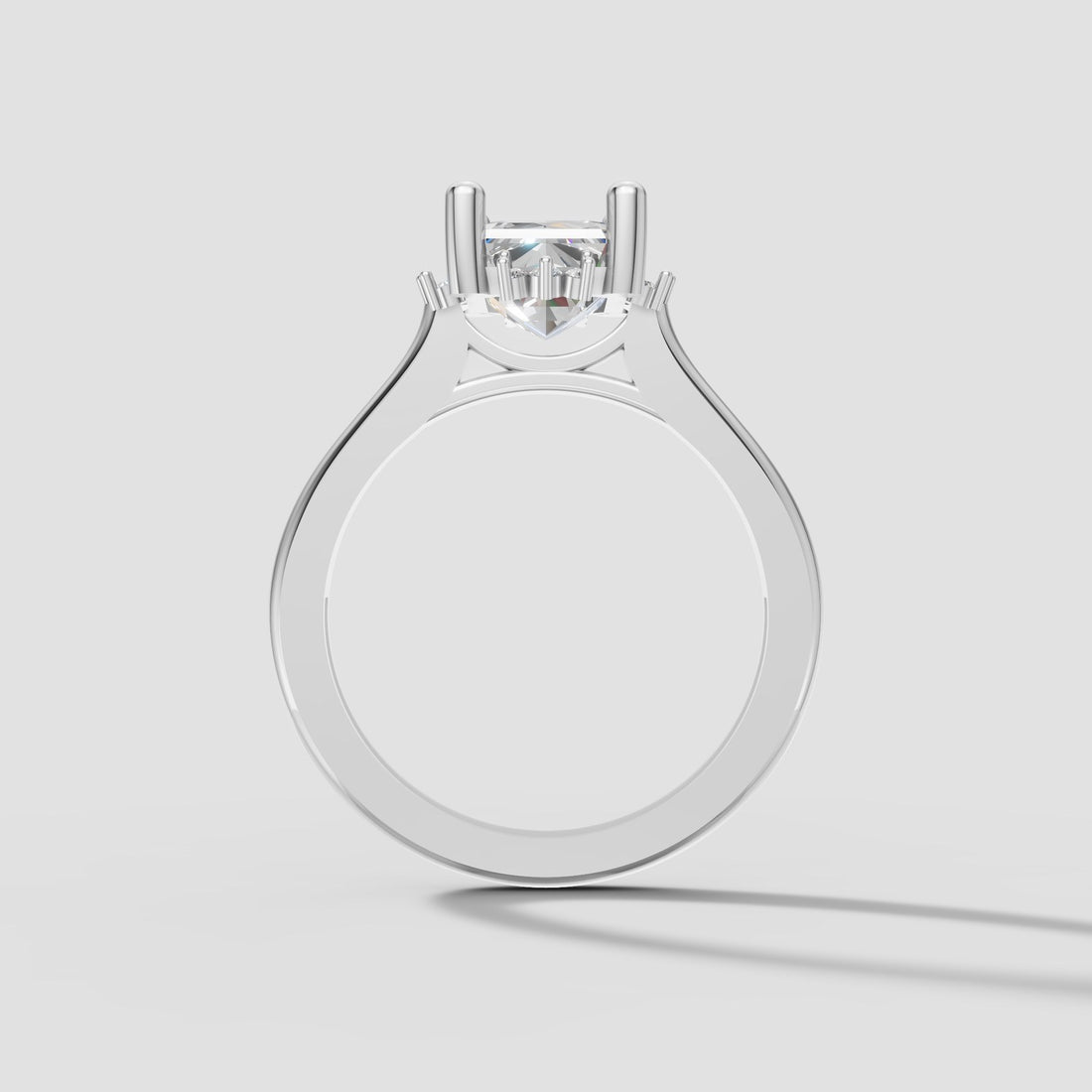 Vivienne Emerald Halo in White Gold
