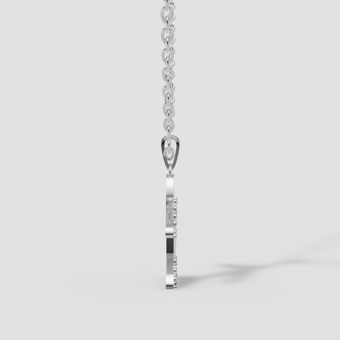 Voyage Airplane Pendant in White Gold