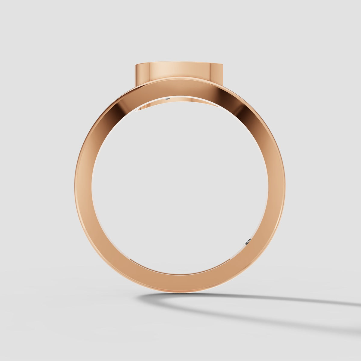 Wren Pear Bypass Ring in Rose Gold