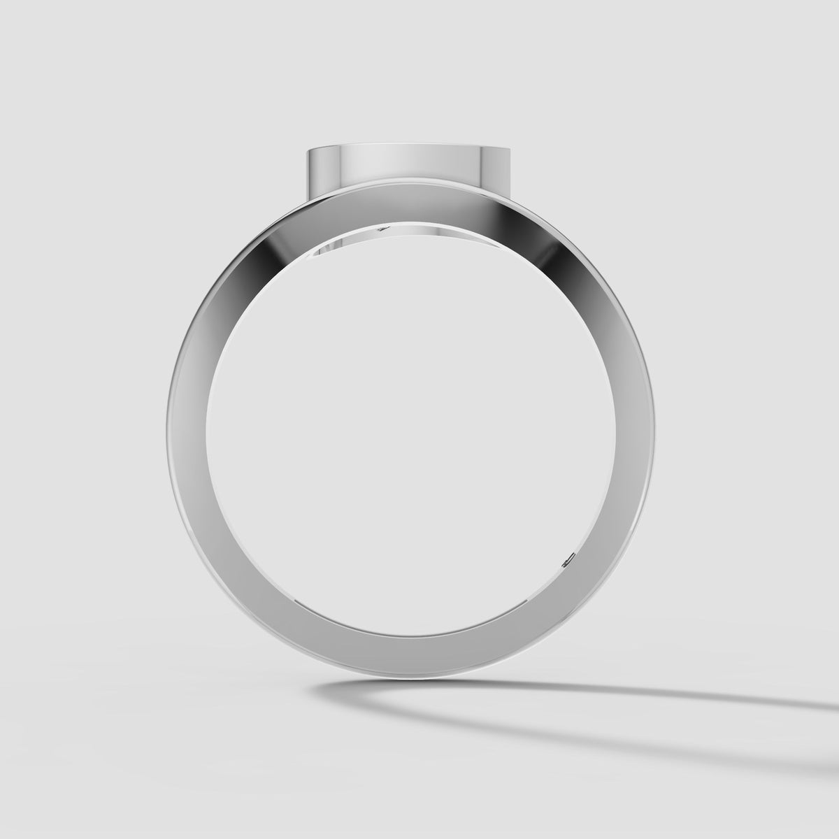 Wren Pear Bypass Ring in White Gold