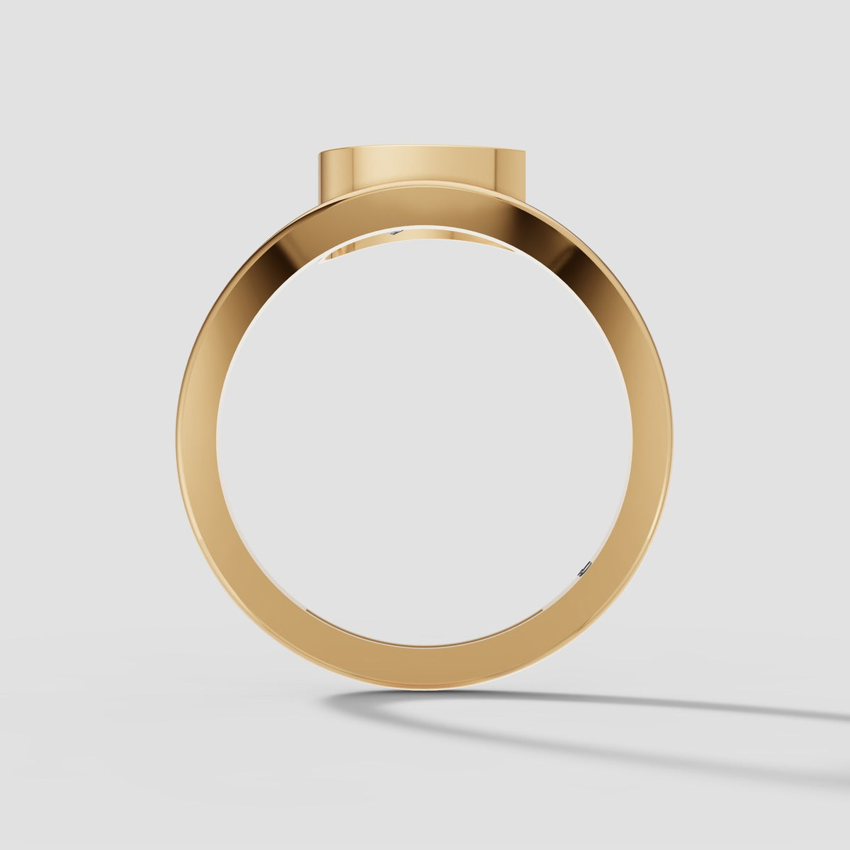 Wren Pear Bypass Ring in Yellow Gold