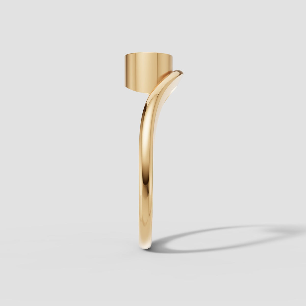 Wren Pear Bypass Ring in Yellow Gold