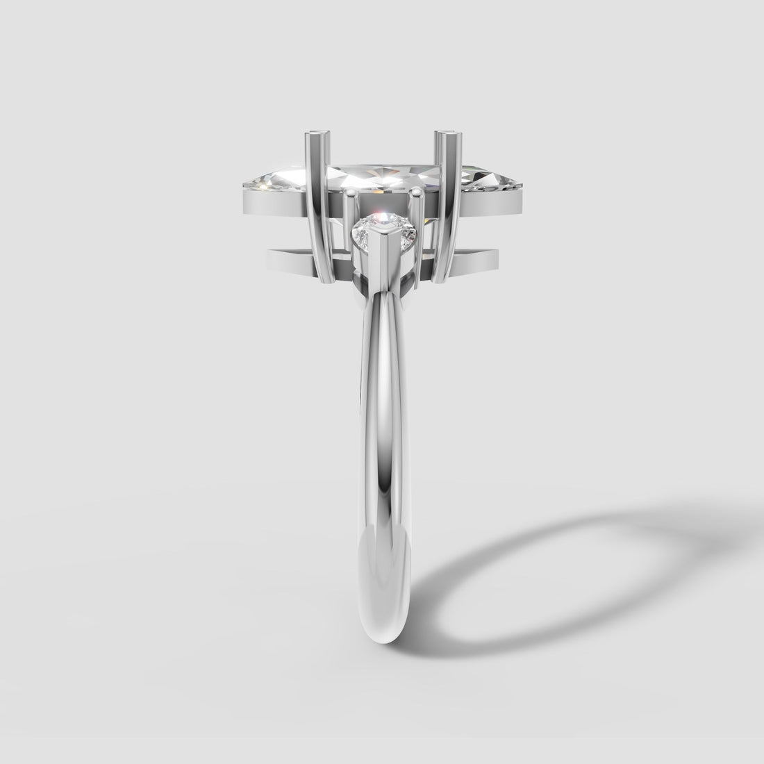 Zara Marquise Three Stone in White Gold