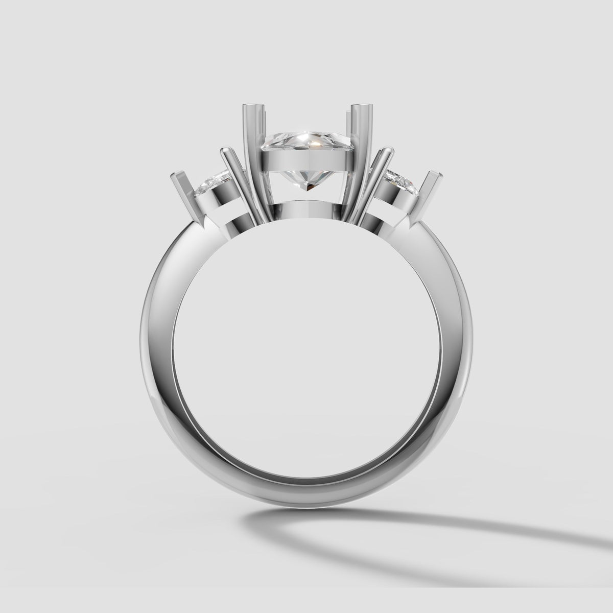 Zara Marquise Three Stone in White Gold