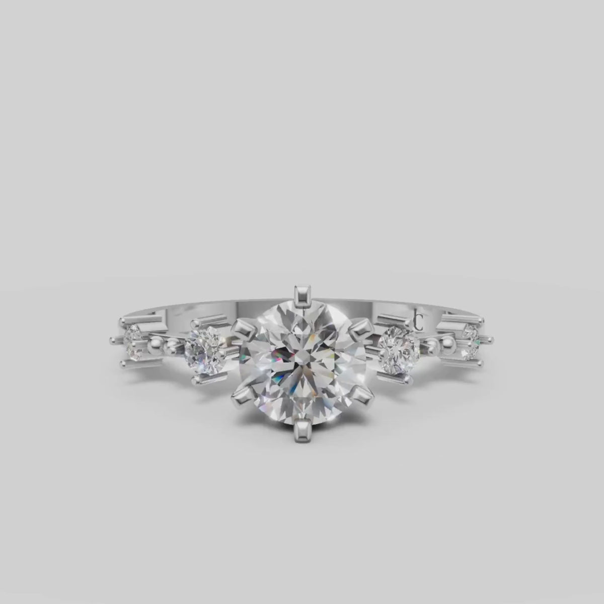 Stella Starlight Ring in White Gold video
