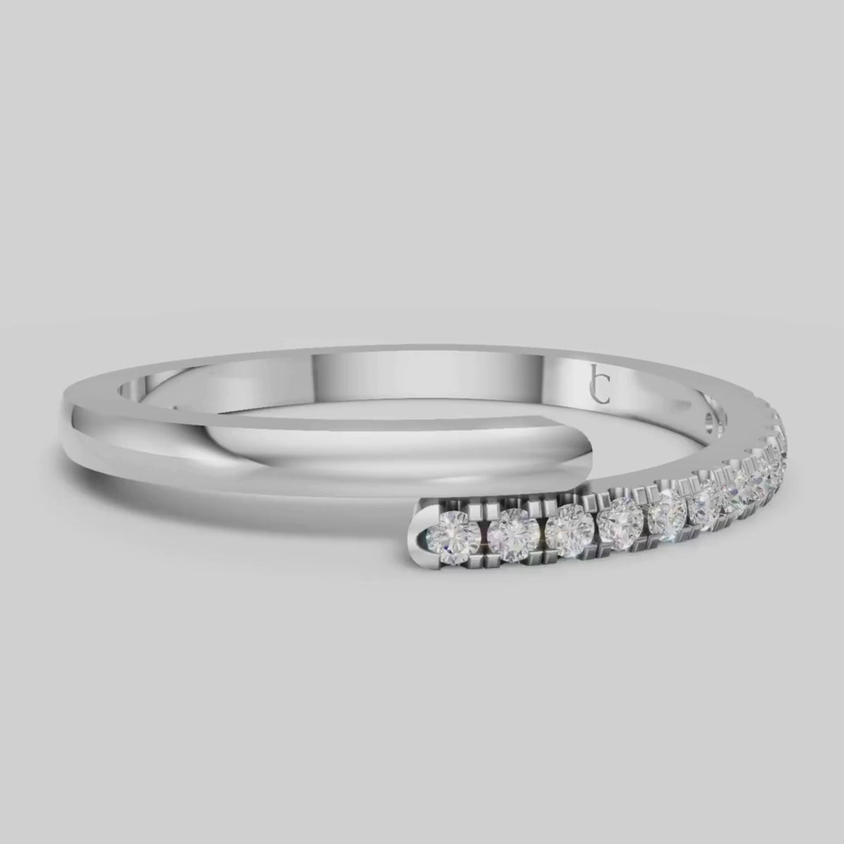 Luna Open Pave Band in White Gold video