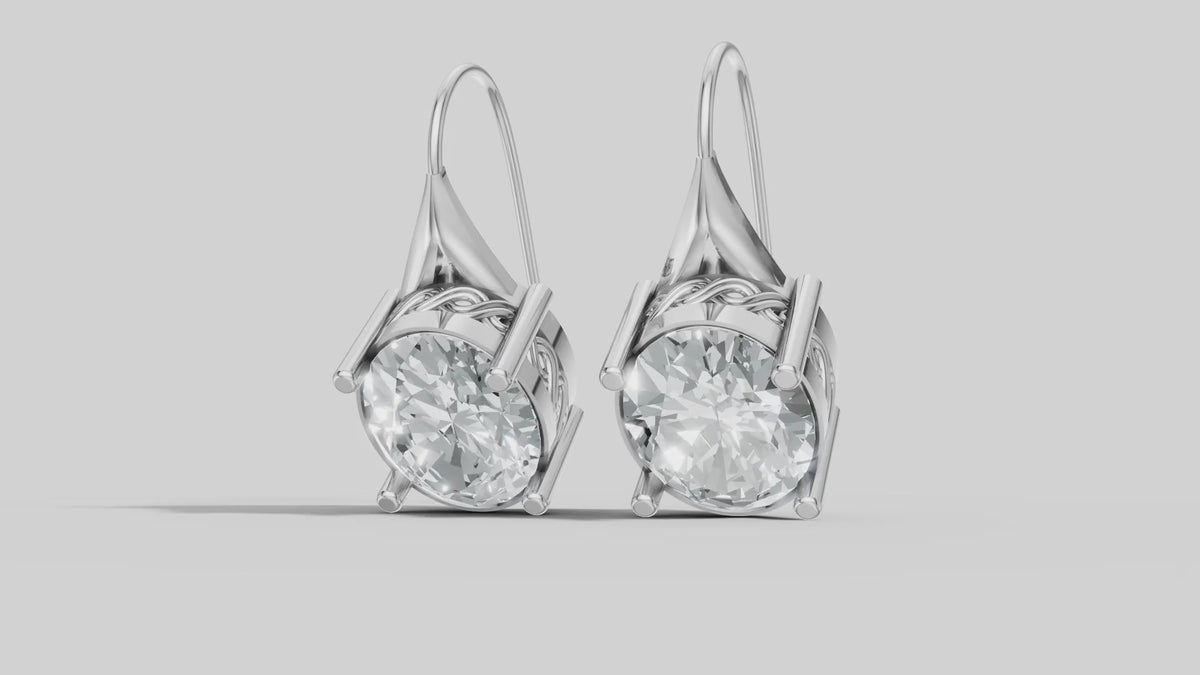 Oval Filigree Drops in White Gold video