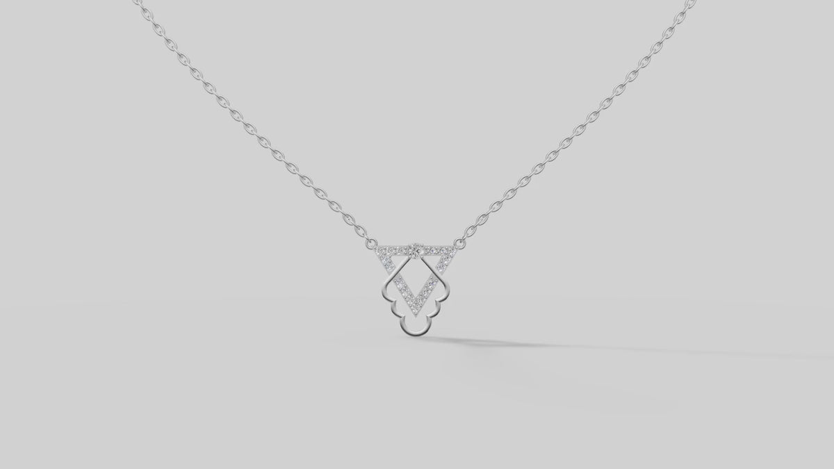 Prism Open Heart Necklace in White Gold video