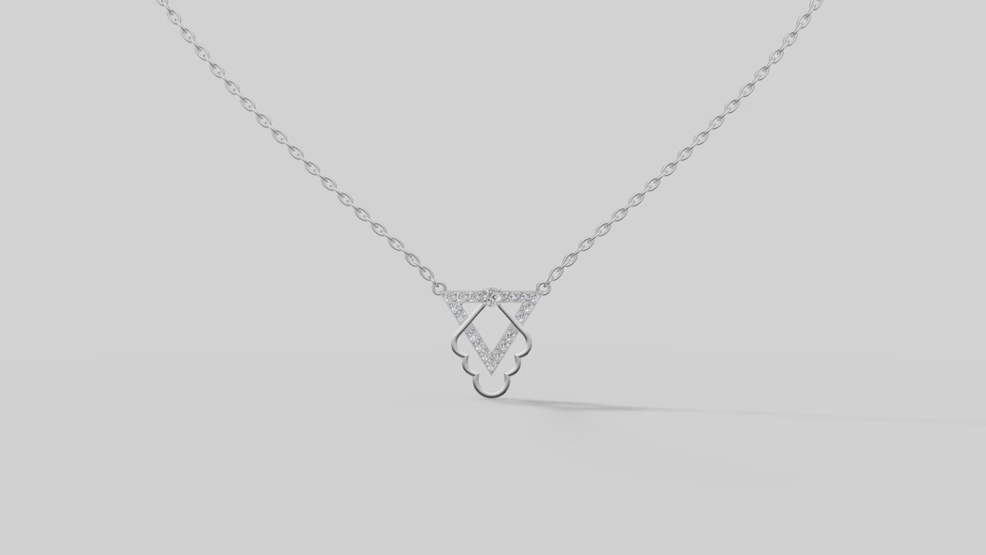 Prism Open Heart Necklace in White Gold video