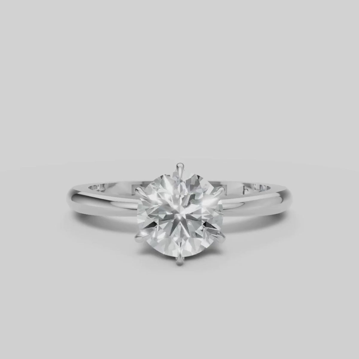 Maren Round Solitaire in White Gold video